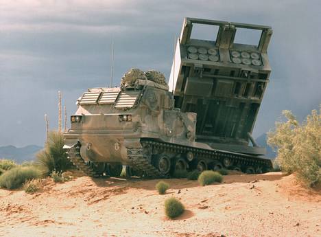 M 270 MLRS -raketinheitin oli käytössä jo Persianlahden sodassa 1990–1991.