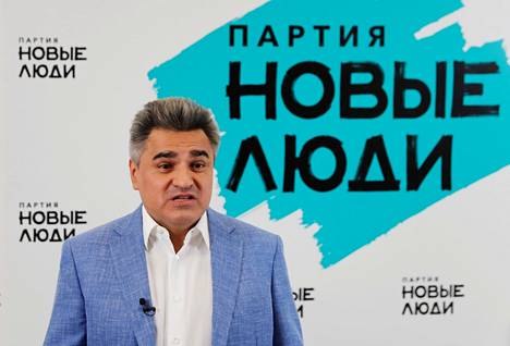Uudet ihmiset -puolueen johtaja, yrittäjä Aleksei Netšajev esiintyi tiedotustilaisuudessa Moskovassa 19. syyskuuta 2021. 