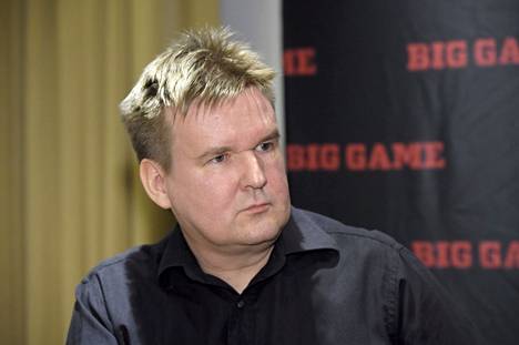 Producer Petri Jokiranta at the press conference of the movie Big Game in Helsinki in March 2015.