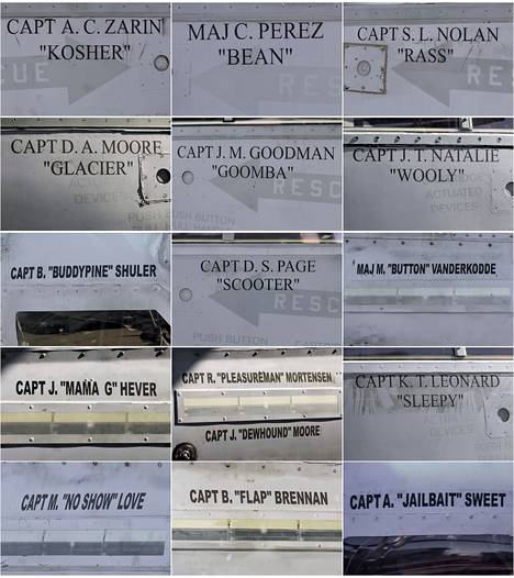 Имена и прозвища американских асов на бортах их самолётов. Фото: Мика Ранта / HS
