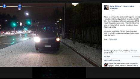 Helsinkiläis­nainen otti kuvan pyörä­tielle pysäköidystä paketti­autosta – autosta tuli poliisi ja vei ilman henkilöllisyys­todistusta liikkeellä olleen naisen putkaan