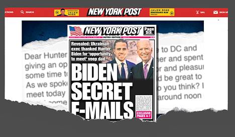 New York Post julkaisi viime viikon keskiviikkona artikkelin Hunter Bidenin sähköpostiviesteistä.
