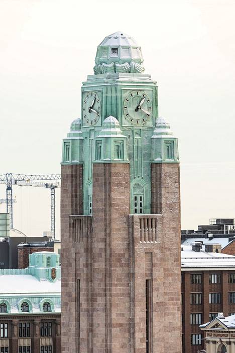 Helsingin päärautatieaseman kuuluisa kellotorni.