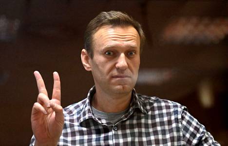 Aleksei Navalnyi oikeuden istunnossa Moskovassa helmikuussa.