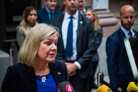 Valtiovarainministeri Magdalena Andersson kuvattuna 20. syyskuuta Tukholmassa. 