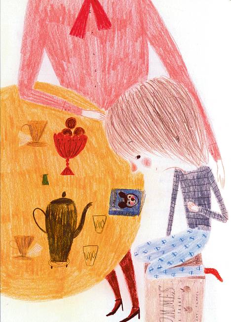 Marika Maijala kuvitti Essi Kummun ensimmäisen lastenkirjan Puhelias Elias.