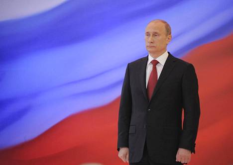 Vladimir Putin kolmannen presidenttikautensa virkaanastujaisissa vuonna 2012.