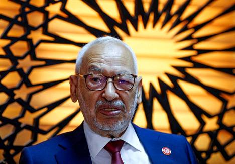 Ennahda-puolueen puheenjohtaja Rached Ghannouchi pidätettiin huhtikuun 20. päivänä Tunisiassa. Kuva heinäkuulta 2022.