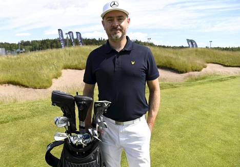 Golfammattilainen Mikko Korhonen Espoossa 16. kesäkuuta 2021.