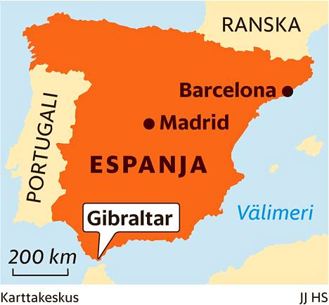 Espanja ja Britannia etsivät sopua Gibraltarista syttyneeseen aluekiistaan  - Ulkomaat 