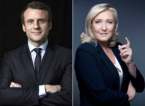 Ranskan presidentti Emmanuel Macron ja äärioikeiston Marine Le Pen olivat jo ennusteiden mukaan menossa presidentinvaalien toiselle kierrokselle.