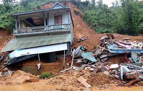 The storm has caused landslides in the northern parts of the country.