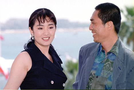 The luminous Gong Li (left) was the female star in Zhang Yimou’s breakthrough films.