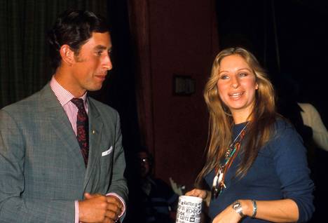 Prinssi Charles tapasi Barbra Streisandin vuonna 1974.
