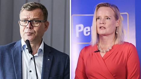 Kokoomuksen puheenjohtaja Petteri Orpo ja Perussuomalaisten puheenjohtaja Riikka Purra.