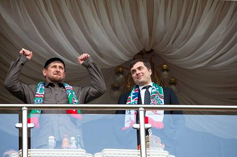 Chechen leader Ramzan Kadyrov (left) is an important ally for Putin.