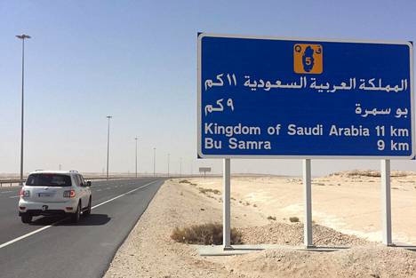 Kuva läheltä Abu Samran raja-asemaa Qatarissa.