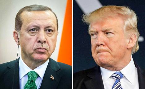 Turkin pääministeri Tayyip Erdogan ja Yhdysvaltain presidentti Donald Trump.