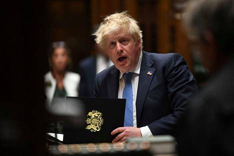 Pääministeri Boris Johnson puhui Britannian parlamentin alahuoneessa tiistaina.