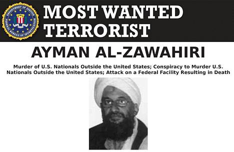 Ayman al-Zawahiri on ollut yksi etsityimmistä terroristeista.