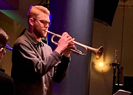 New 4 performed at restaurant Tenho on Sunday.  Pictured is trumpeter Tomi Nikku. 