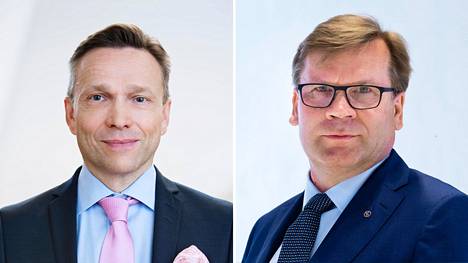 OP-ryhmän pääjohtaja Timo Ritakallio ja EK:n hallituksen varapuheenjohtaja Mikko Helander.