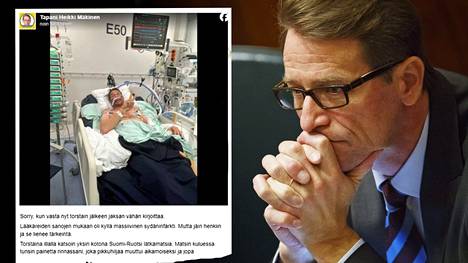 Mäkinen kertoi sydänkohtauksesta Facebook-sivullaan maanantaina. Päivityksessä hän luonnehti tapahtumaa ”massiiviseksi sydäninfarktiksi”.
