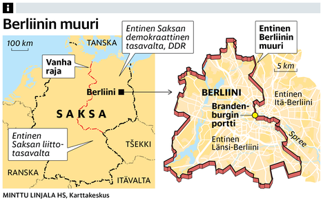 Berliini valmistautuu suurin tuntein muurin murtumisen juhlintaan -  Ulkomaat 