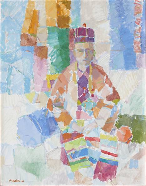 Per Stenius: Tiibettiläinen (1966, öljy). 