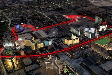 Las Vegasin katurata rakennetaan keskelle kaupunkia.