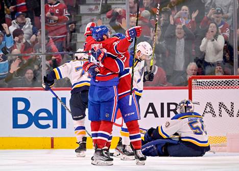 Joel Armia iski kaksi maalia, kun Montreal Canadiens voitti St. Louisin NHL:ssä sunnuntain vastaisena yönä Suomen aikaa.