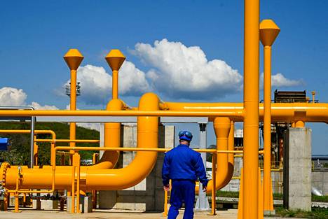Bulgartransgazin laitteistoa Ihtimanissa Bulgariassa. Venäläinen Gazprom katkaisi kaasun tulon Bulgariaan huhtikuussa.