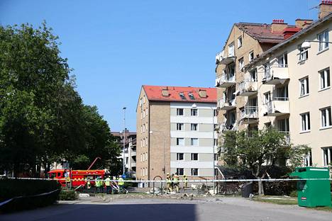 Voimakas räjähdys sattui Linköpingin keskustassa Etelä-Ruotsissa perjantaina.