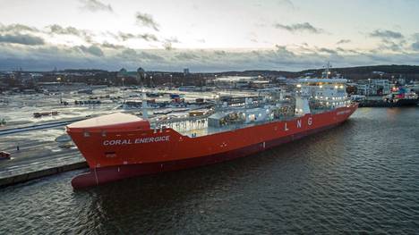 Coral Energice -alus on toinen Gasumin nesteytettyä maakaasua kuljettavista saman kokoluokan aluksista.