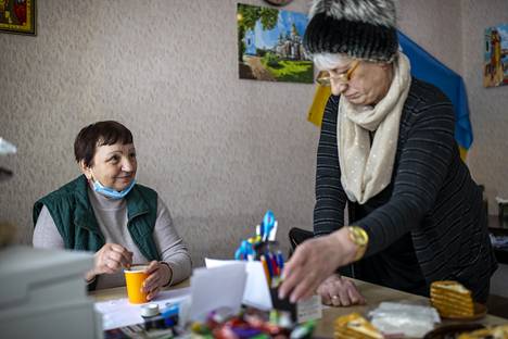 Valentina Hodareva and Valentina Boudnik-Koneva say they are avoiding the news today, as they are prone to both mood and health, especially for seniors.  