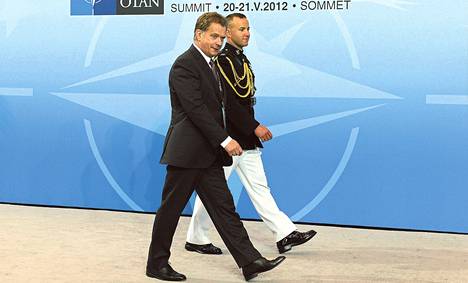 Presidentti Sauli Niinistö saapui Naton huippukokoukseen Chicagossa maanantaina.