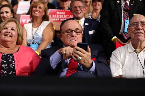 Rudy Giuliani osallistui Donald Trumpin vaalikampanjatilaisuuteen elokuussa.