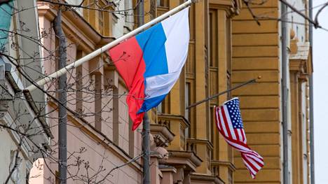 Yhdysvaltain Moskovan-suurlähetystö huhtikuussa 2021.