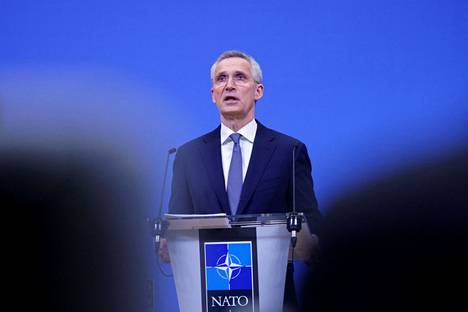 Naton pääsihteeri Jens Stoltenberg piti tiedotustilaisuuden ennen puolustusministerien kaksipäiväistä ministerikokousta Brysselissä maanantaina.