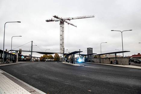 Cranes are already dancing above the Malmi bus terminal.  The picture was taken from Ala-Malmi. 