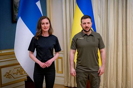 Sanna Marin tapasi Volodymyr Zelenskyin Kiovassa toukokuun lopussa.