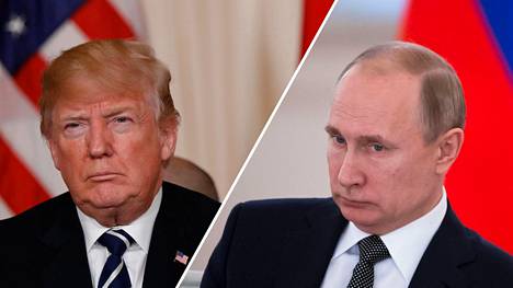 Yhdysvaltain presidentti Donald Trump ja Venäjän presidentti Vladimir Putin.