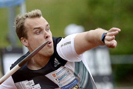 Ari Mannion voittotulos Kultainen keihäs -kilpailussa Vantaalla oli 81,07.