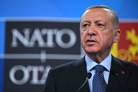 Turkin presidentti Recep Tayyip Erdoğan Nato-maiden kokouksessa viime kesänä.