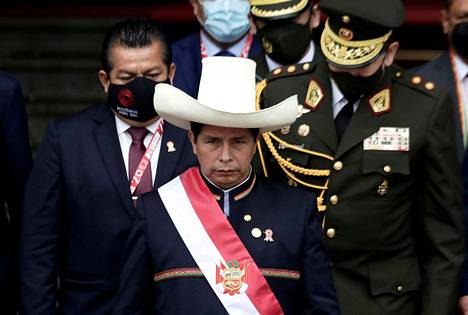 Presidentti Pedro Castillo Limassa kesällä 2021.