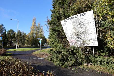 There is a damaged sign and branches at the scene of the accident.