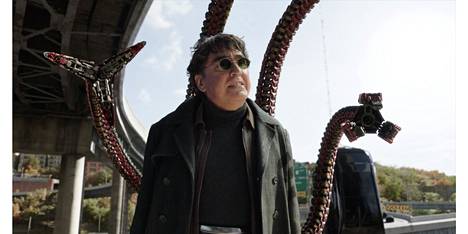 Alfred Molina is Dr. Octopus, one of the arch-enemies of the Spider-Man.
