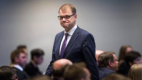 Pääministeri Juha Sipilä veropäivän puhujana Finlandia-talossa viime syyskuussa.