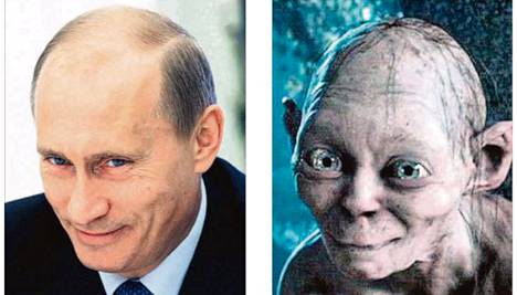 Klonkku (hobitti) ja Vladimir Putin (presidentti).