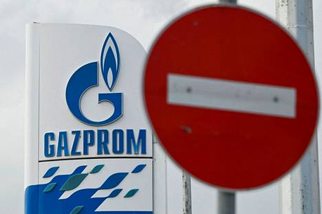 Venäläisen kaasujätti Gazpromin huoltoasema Bulgarian Sofiassa.
